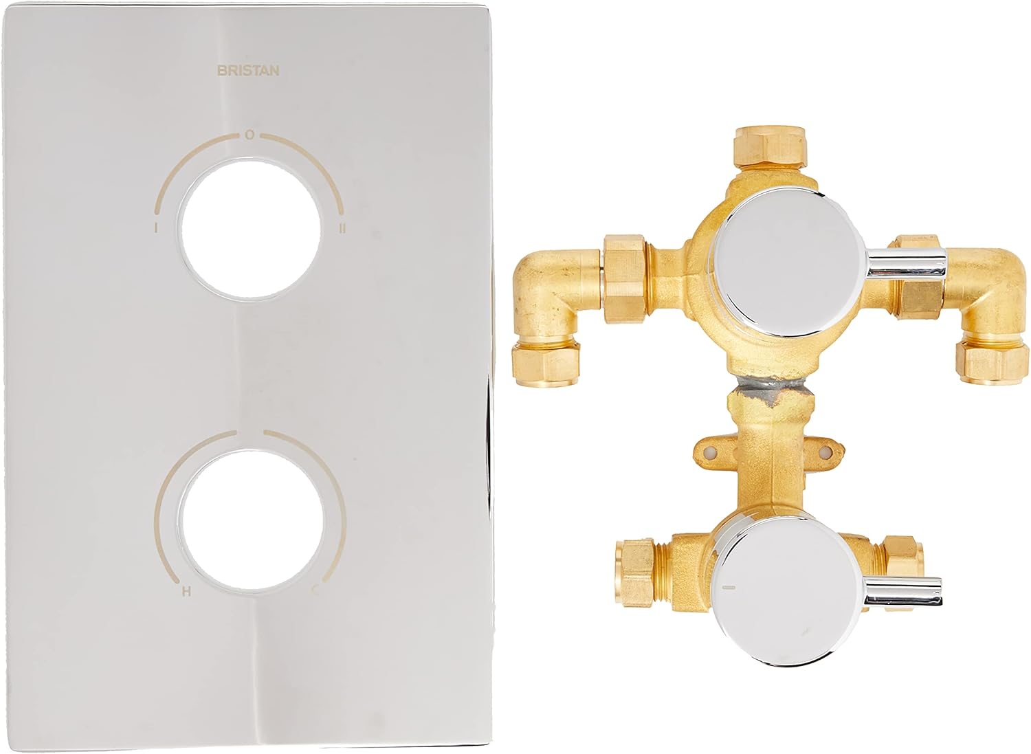 Bеѕt Cуbеr Mоndау 🔥 Bristan PM2 SHCDIV C Prism Recessed Thermostatic Dual Control Shower Valve with Integral Two Outlet Diverter, Chrome
