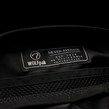 WOLFpak 1.5L Tactical Crossbody Pack (Alpha Black Hook/Loop Front) | Front & Rear Zip Pockets, Interior Mesh Organization, 50in Adjustable Crossbody Strap, YKK Zippers, PVC Logo Patch