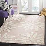 Newv Handmade Color Pink/Ivory Hand Tufted Rug Nz Wool Design Area Luxurious Handmade Carpet for Hall Room Office Room Dining Room Kitchen Room Living Room Bedroom Rug (12x15 ft / 360x450 cm)