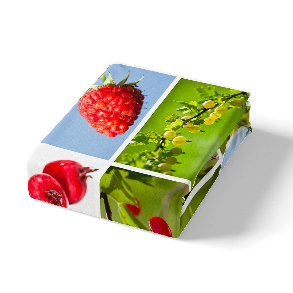 Fruits - Juego de sábanas para niños, niñas, Adolescentes, Colores Brillantes, Transpirables, tamaño King