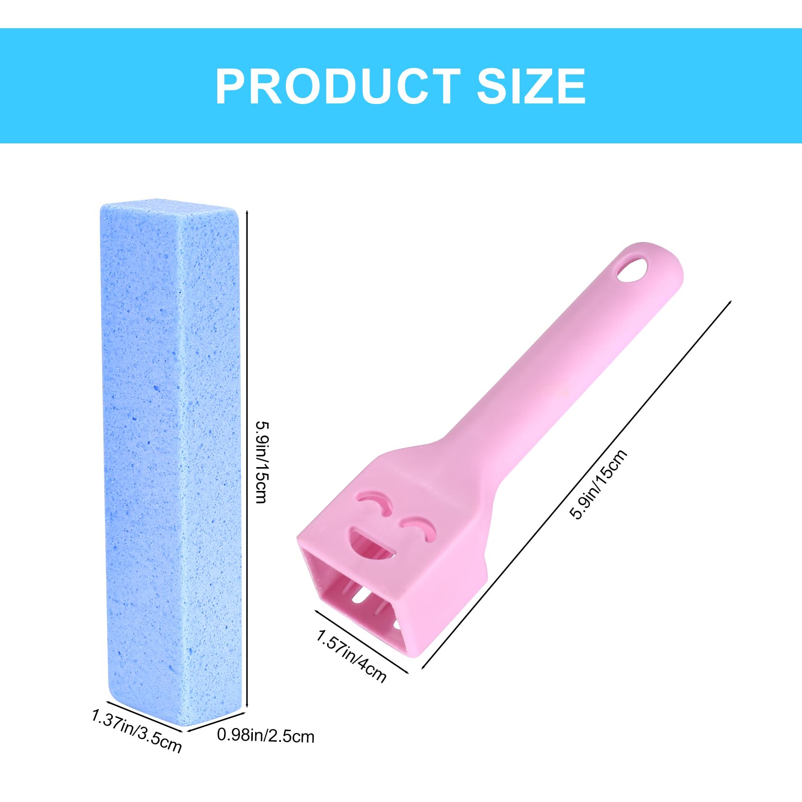 12 Pezzi Pietra Pomice Per WC Ceramica con 3 Manici,Cleaning Block WC Per La Pulizia Di Calcare Ostinato, Macchie Di Urina E Ruggine, Per Bagno,Doccia,Cucina, Piastrelle e Molto Altro