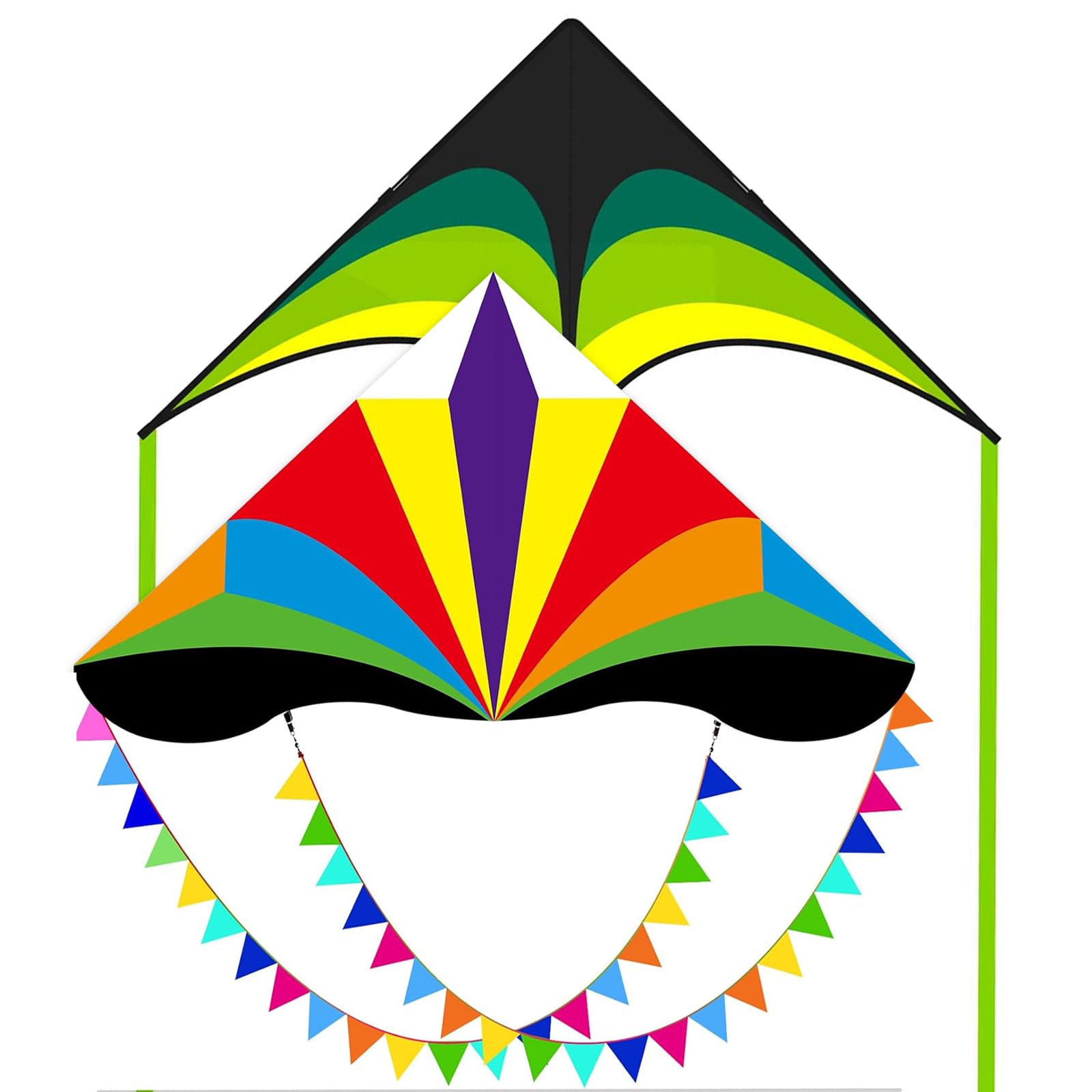 Mint's Colorful Life Delta Kite for Kids & Adults, Extremely Easy to Fly Kite,Best Kite for Beginner