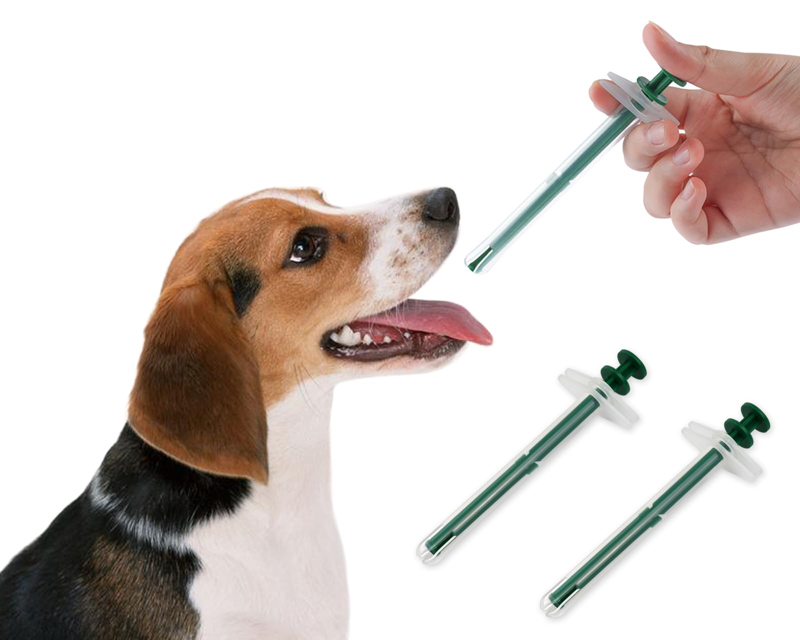 DS. DISTINCTIVE STYLE Dog Pill Shooter 2 Pieces Pet Piller Pill Dispenser for Large Dogs Handy Pill Gun for Medium to Large Breed Up to 45 Pounds