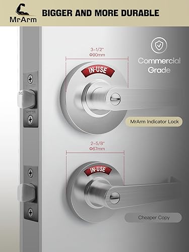 Miniatura 3 de Cerradura y palanca indicador de privacidad, manija de puerta comercial de grado 2, manija de puerta de baño perfecta para baños públicos,