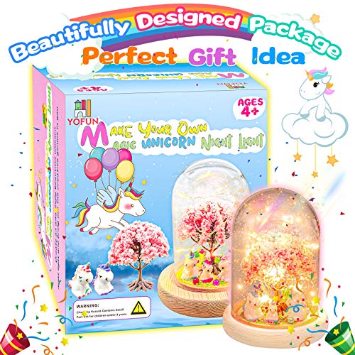 Yofun Make Your Own Unicorn Night Light - Unicorn Craft Kit For Kids, Arts And Crafts Nightlight Project Novelty For Girl Age 4 To 9 Year Old, Unicorns Gifts For Girls #TOP5