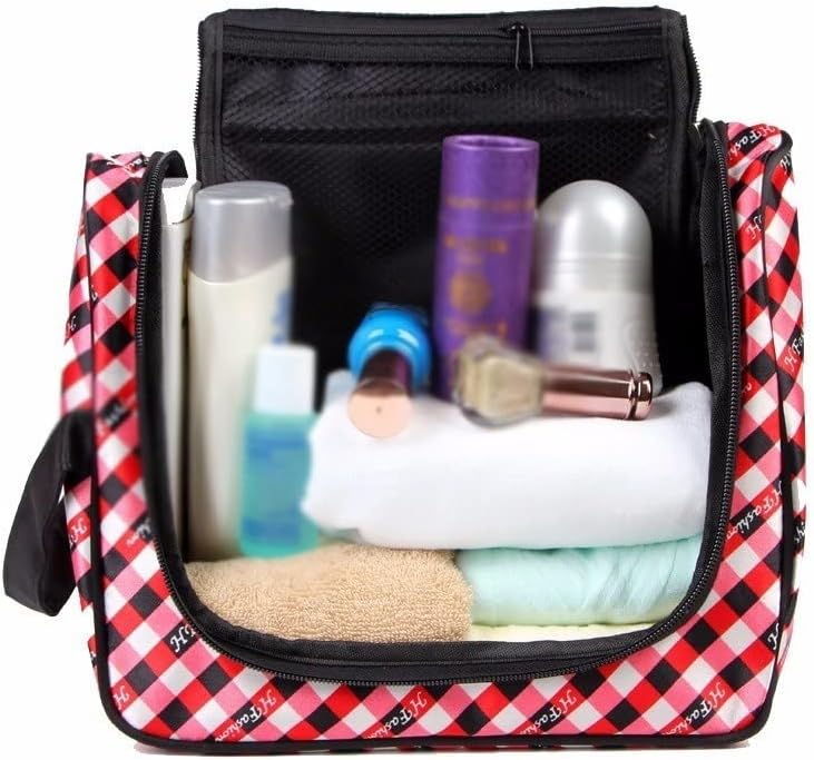 Miniatura 3 de JIAMEI - Neceser colgante de piel sintética organizador de cosméticos de viaje accesorios de viaje kit de aseo personal para hombres y mujeres color