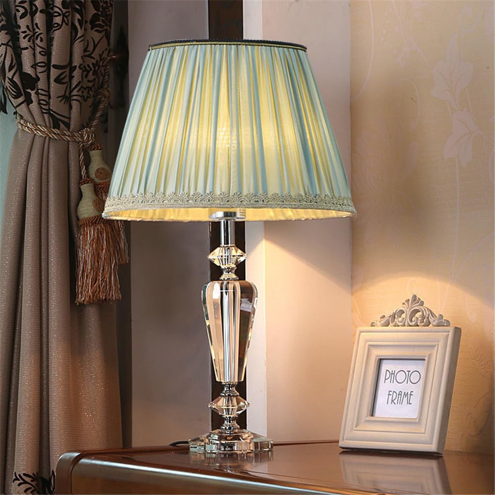 Lámpara de mesa de cristal LED de lujo contemporáneo Arte de moda Sala de estar Dormitorio Estudio Villa Hotel Casas modelo Mesita de noche Luz de escritorio (Estilo 20)