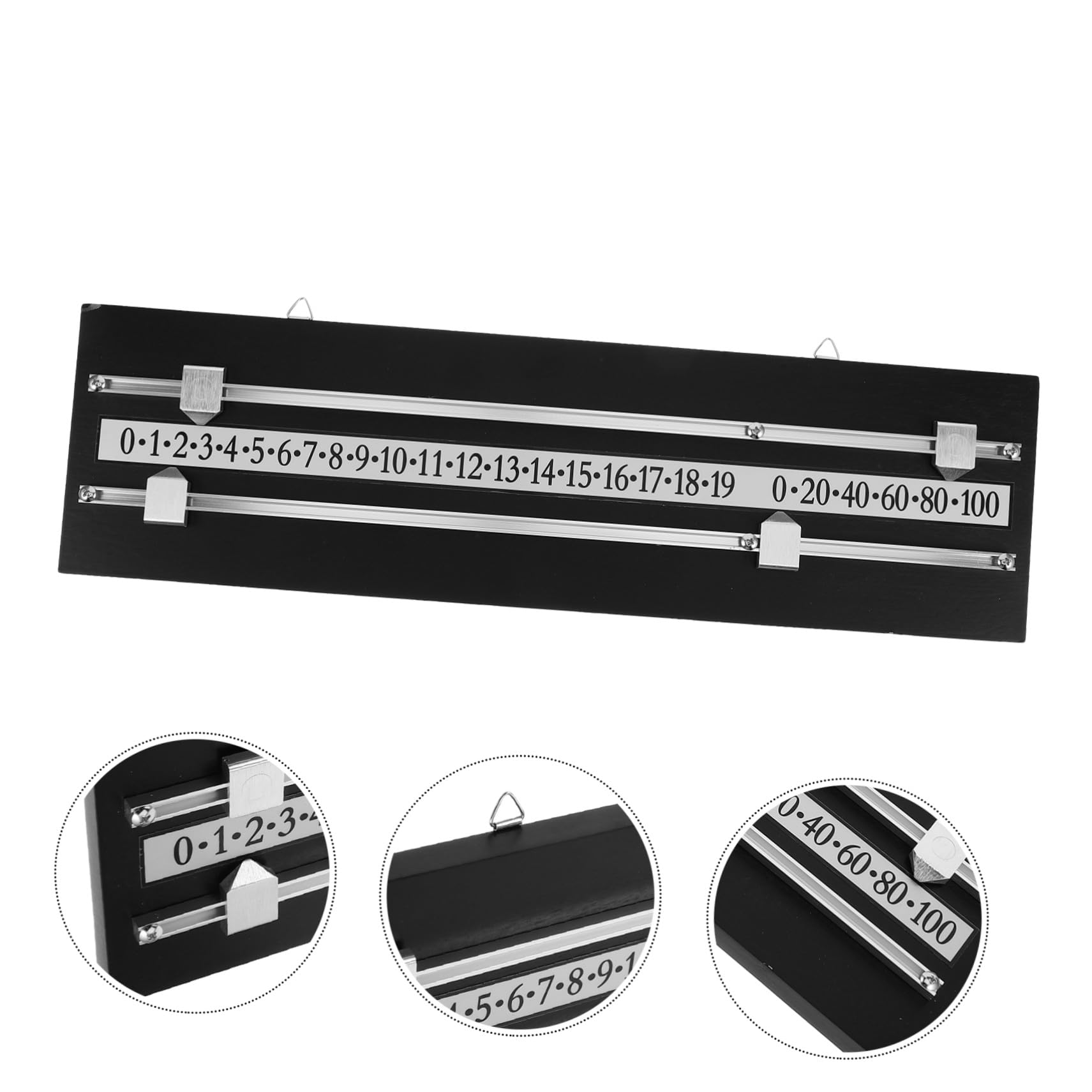 BESTonZON Wall-mounted Billiards Scoreboard with Dual Tracks Rectangular Score Keeper for Snooker And Pool Space-saving Design for Sports Clubs Competitions And Family Entertainment