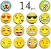 LimBridge 14-Pack Refrigerator Magnets, Emoji Magnets 3D Funny Cute School Lockers Accessories Set