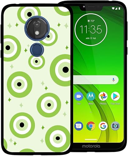 Funda de teléfono para Motorola Moto G7 PowerSupraOptimo Maxx, color verde claro, ojos de demonio turcos, Ojo Turco Verde Claro, bonita funda