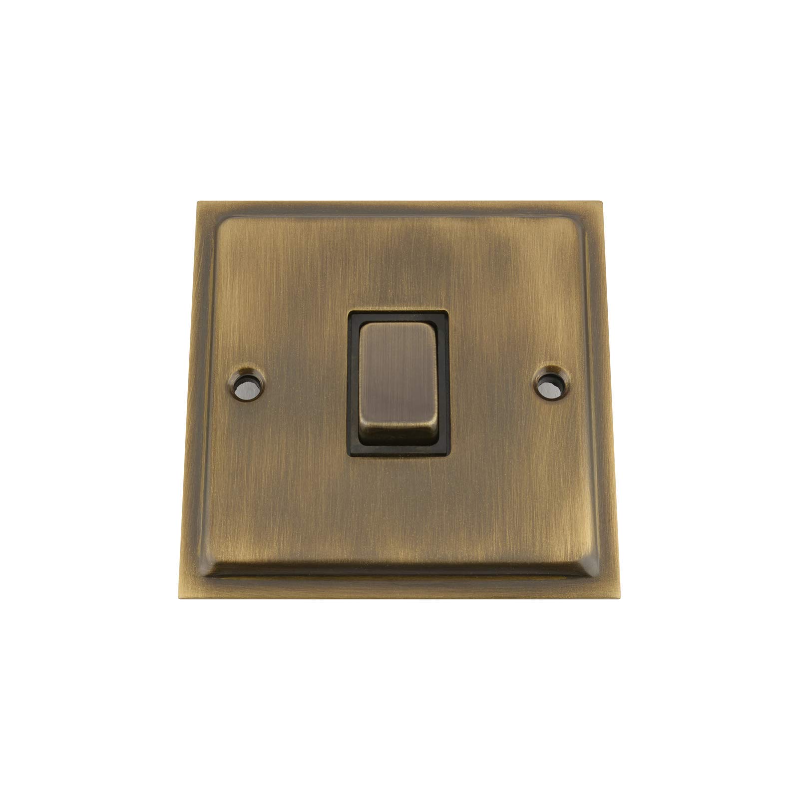 A5 Products Black Antique Brass Slimline/Elegance Switch 1 Gang Insert Metal Rocker Switch