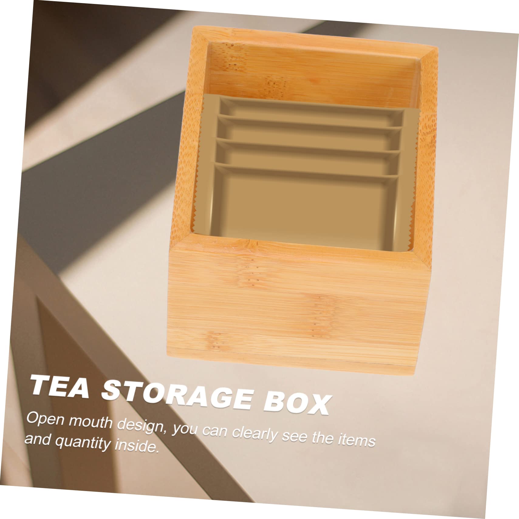 Amosfun 3 Piezas caja de almacenamiento de bolsitas de té Organizador de azúcar y café caso de la llave del coche recipientes de té caja de almacenamiento de caja de del hotel Khaki