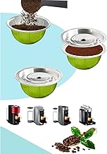 Coffee Filter Refillable with Spoon and Brush,Reusable Coffee Capsule Lid Ve Rtuoline Coffee Pod Food Grade Silicone Discs Reusable and Refillable Cap for Nespresso Machine