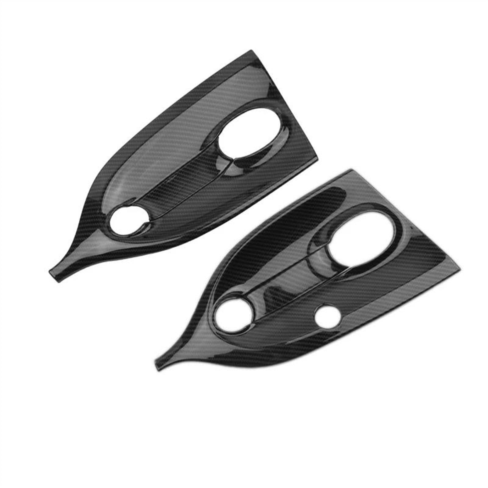 KJHOPY Car Styling Carbon Fiber for Smart 453 for Fortwo Outer Door Bowl Handle Stickers Protection Covers Trim Exterior Door Handle(Carbon A)