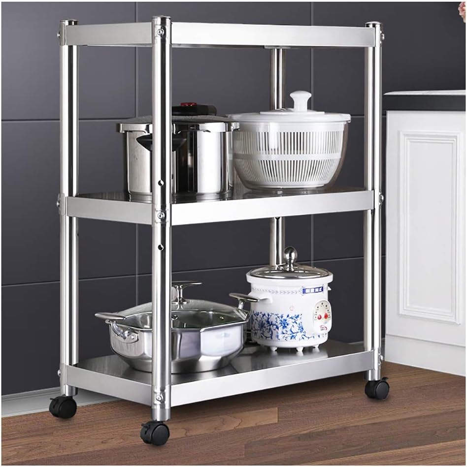 3Layer Stainless Steel Kitchen Racks, Bakers Racks for