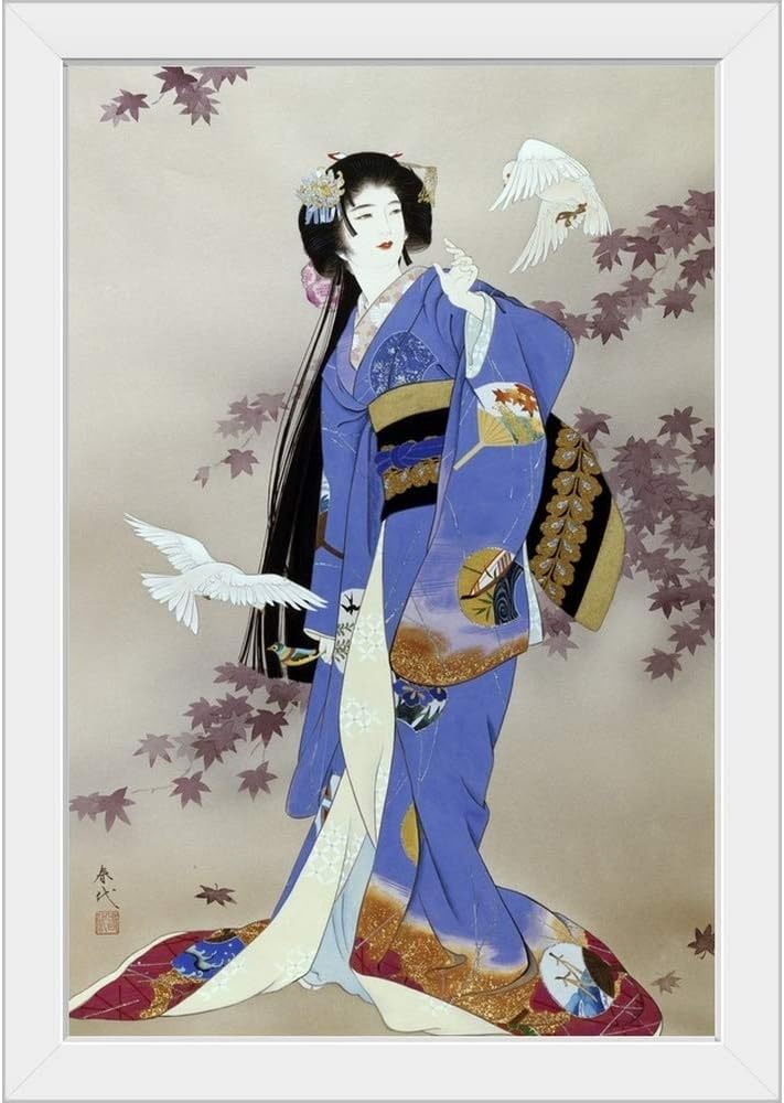 Sachi White Framed Art Print, Artwork