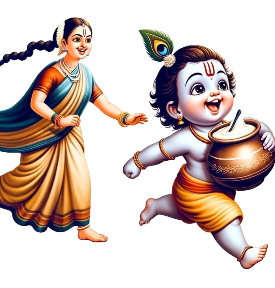 Luxe Decore Yasoda & Bal Gopal Vinyl Wall Sticker For Kids Room, Bedroom, Living (Size -42 Cm X 40 Cmself-Adhesive, Wall, Cms) (B0D7MVBDZ4) Amazon Price History, Amazon Price Tracker