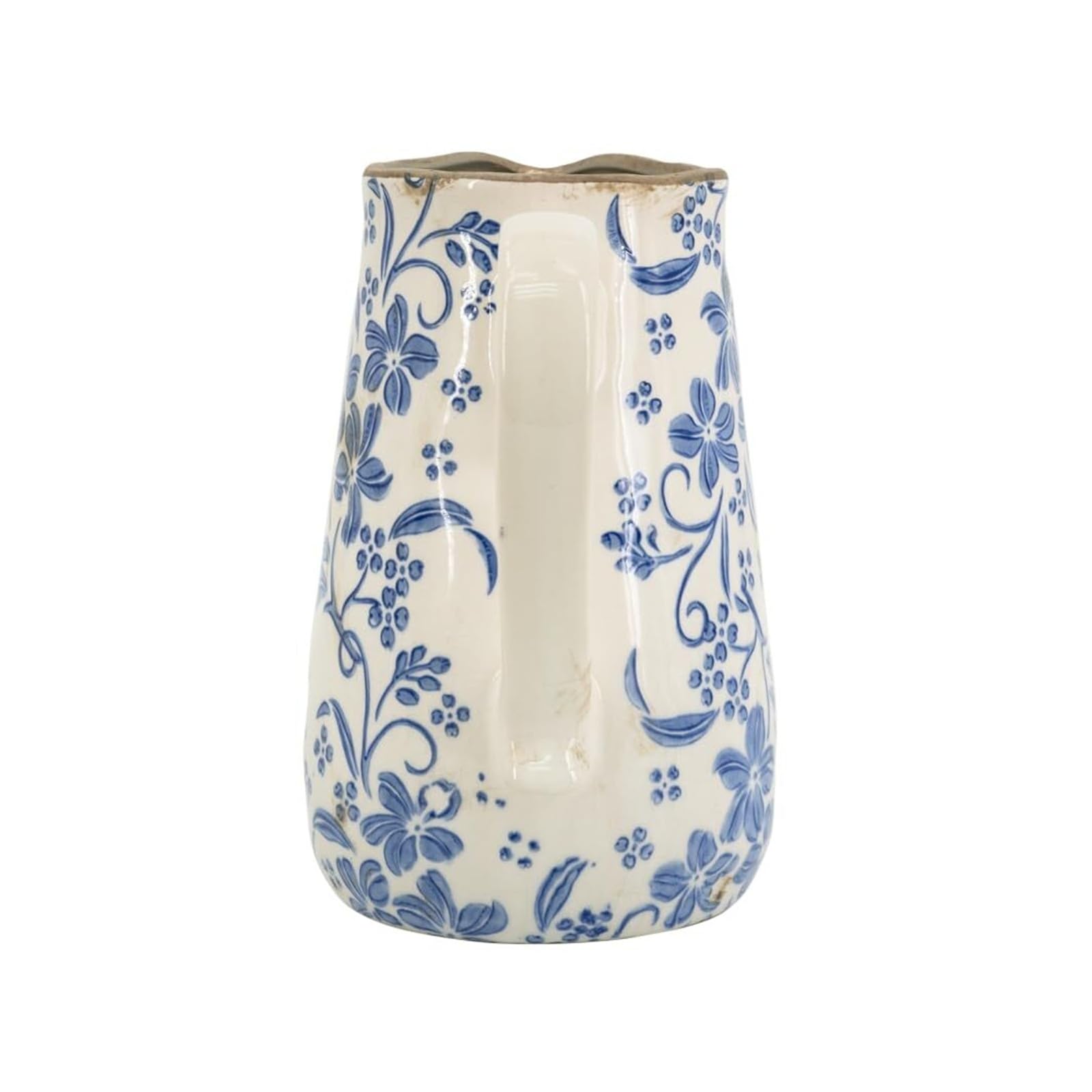 Eingangsbereich-Deko Blaue und weiße Keramikvase, Krug mit Griff, dekorative Blume for die Dekoration Einzigartige Geschenke fürs Zuhause