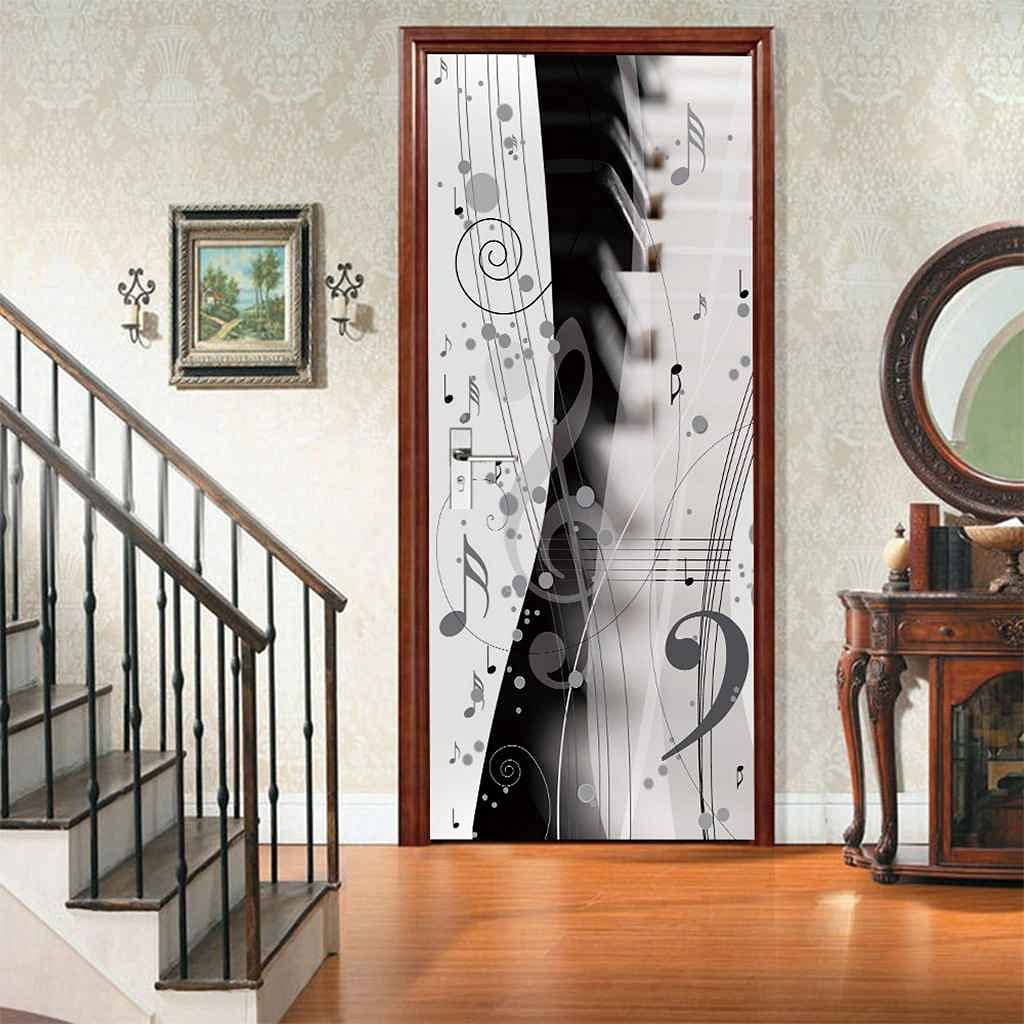 Auto-Adhésif Stickers 3D Muraux Papiers Peints - Personnage De Musique Rock De Dessin Animé