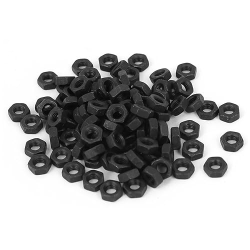 Miniatura 4 de Tornillos de acero al carbono M3 grado 8 hexagonal tuerca hexagonal negro acero al carbono tornillos tornillos tornillos pernos 100pcs