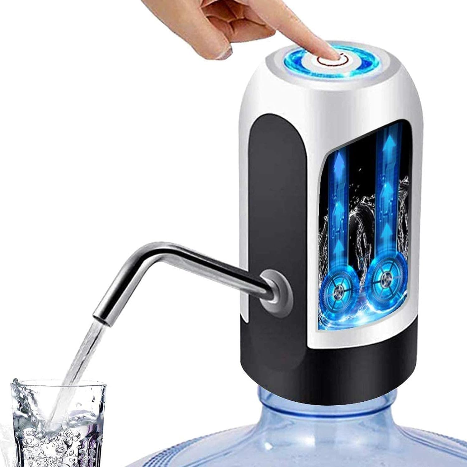 Water Dispenser, Electric Portable Wireless Universal USB Charging Water Bottle Pump Fit Water Bottles-1.65/2.2/2.48/3.3/4.16 UK Gal,USB Android Charge Port,Pack of 1 Pcs (Color Randomly)-image-14