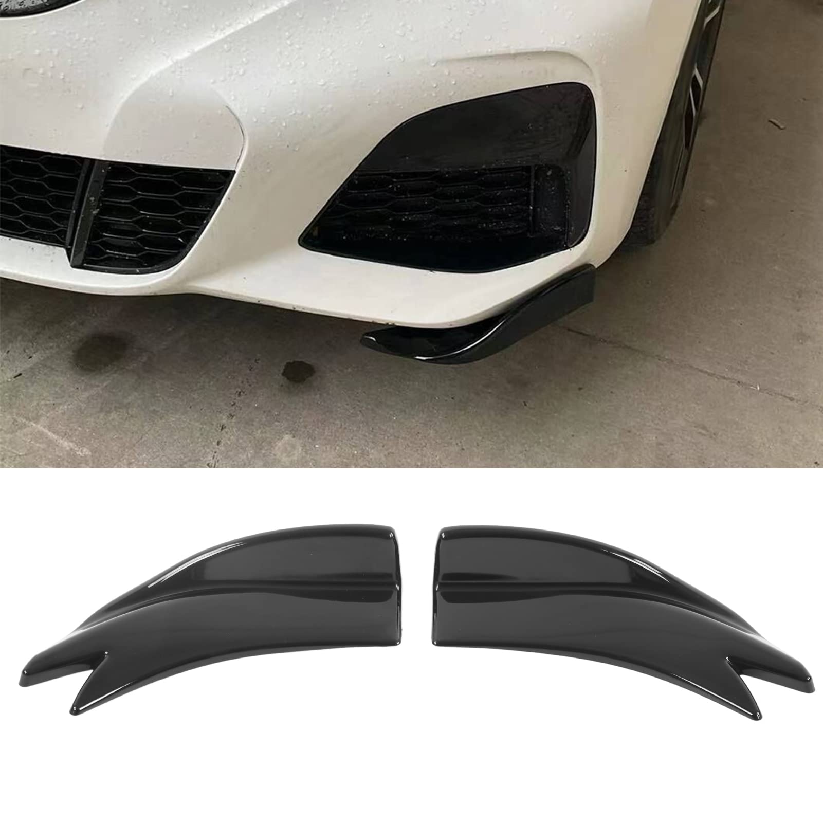Fydun 1 Paire Aileron de Pare-Chocs Arrière Universel Spoiler de Séparateur de Diffuseur de Lèvre de Pare-Chocs Arrière D'automobile Protecteur Anti-Rayures à Lèvre Arrière