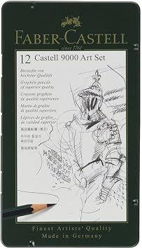 Faber-Castell 9000 Graphite Sketch Pencil Sets Art 8B - 2H set of 12
