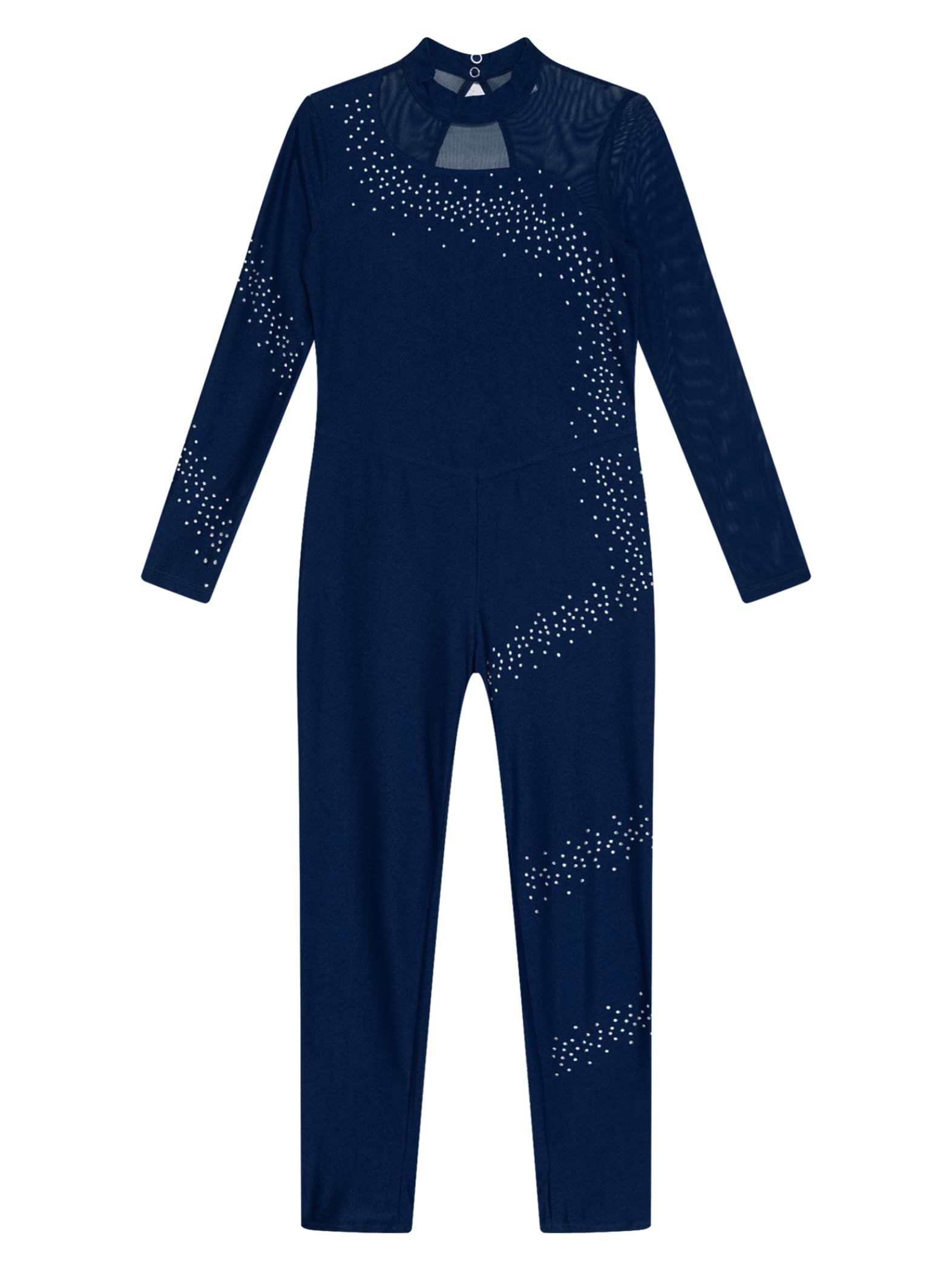 Turnanzug Mädchen Langarm Gymnastikanzug Glitzer Ballettanzug Kinder Ganzkörper Trikot Eiskunstlauf Body Sport Overall Jumpsuit