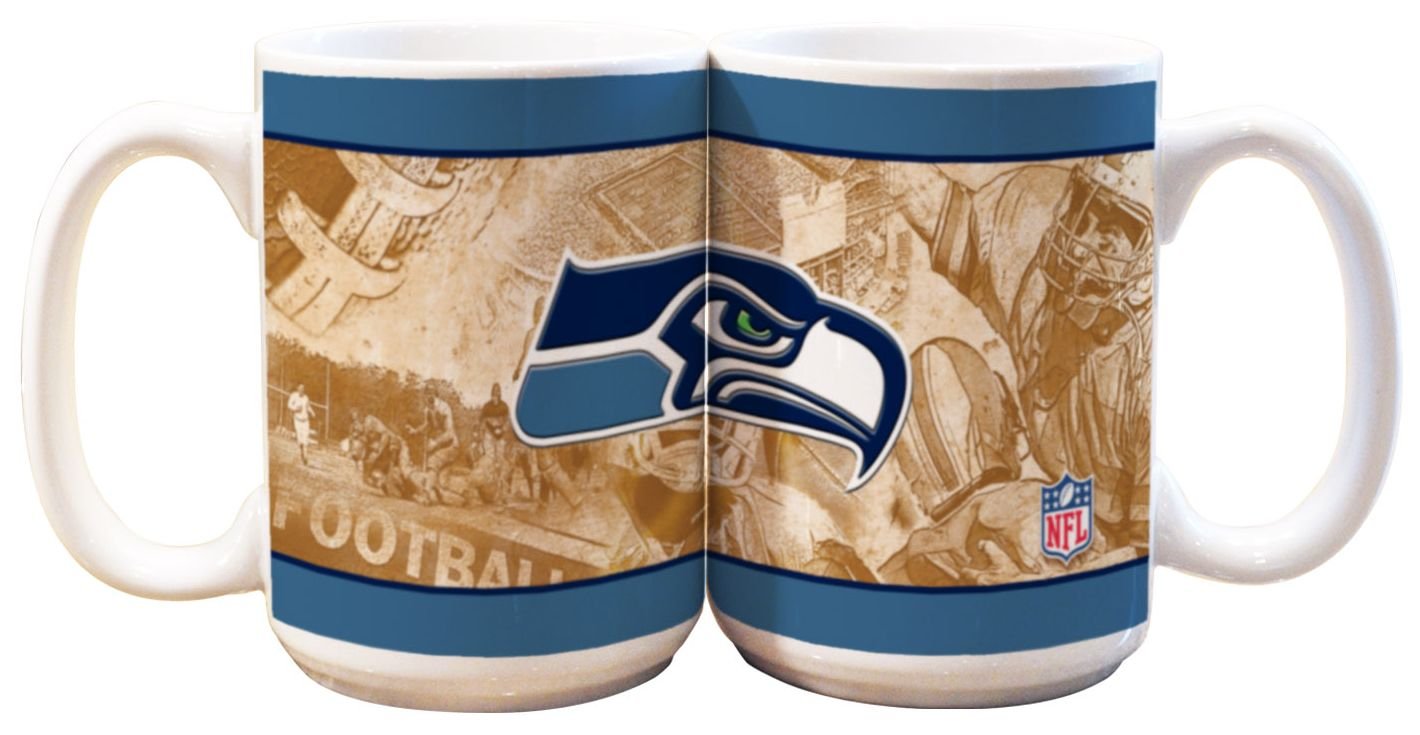 The Memory Company NFL Seattle Seahawks Nostalgic 15W Mug (2 Pack)