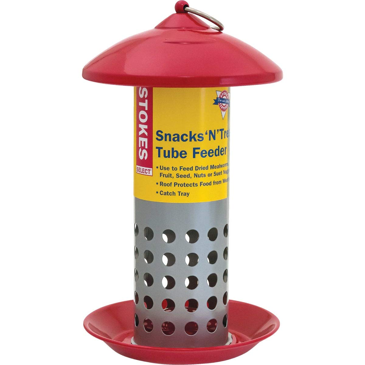 Classic BrandsStokes Select Snacks 'N Treats Red Metal 1 Lb. Capacity Tube Bird Feeder - 1 Each