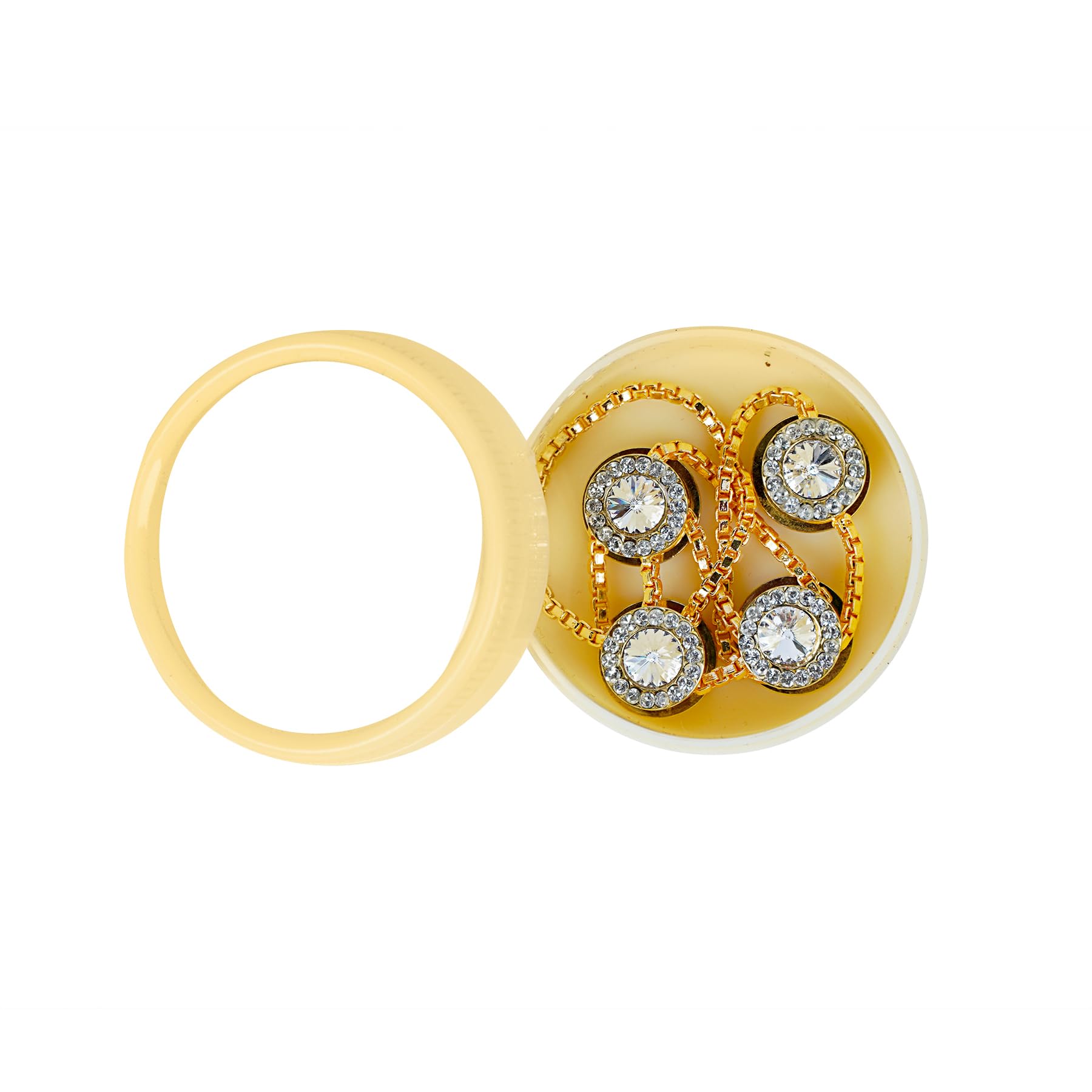 Maskey Brass Body Gold Plated Rhodium Polished Luxury Designer Diamond Galaxy Gemstone Kurta Buttons for Men and Women-picture-2