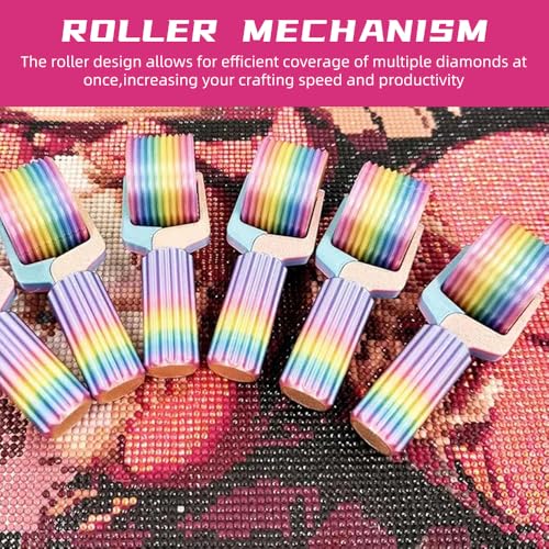 Image of 2-Pack Diamond Art Roller - Diamond Painting Tools, DIY Craft Tool for Rhinestone Embroidery, Diamond Painting Press Roller for Smooth Pressing, Diamond Painting Tools and Accessories (2pcs-a)