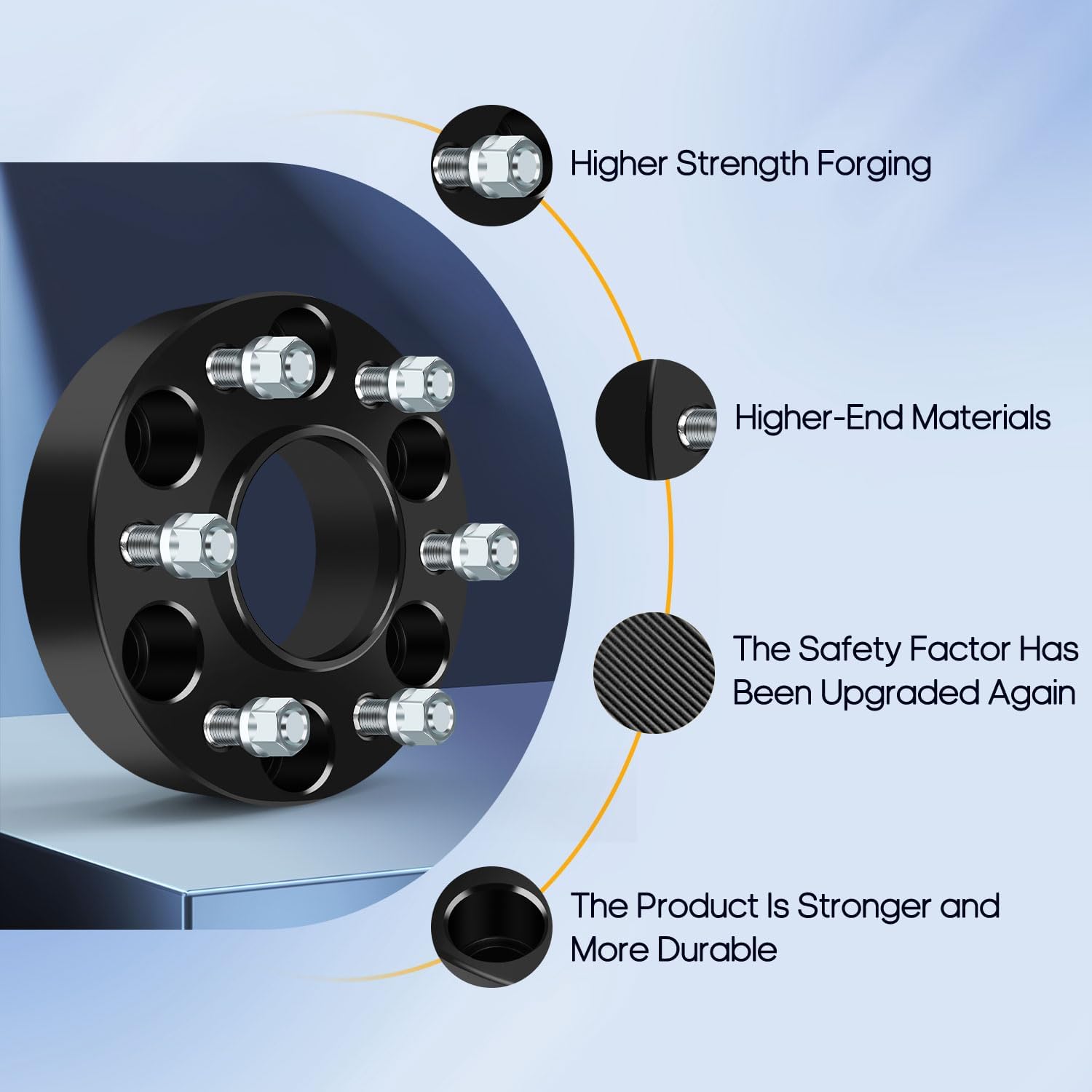 OCPTY 4PCS 6x5 to 6x5 Wheel Spacers 1.5" Wheel Adapters 12x1.5 Studs 78.1mm Center fit for 2003-2006 for Chevrolet for SSR / 2002-2009 for Chevrolet for Trailblazer / 2002-2009 for GMC for Envoy