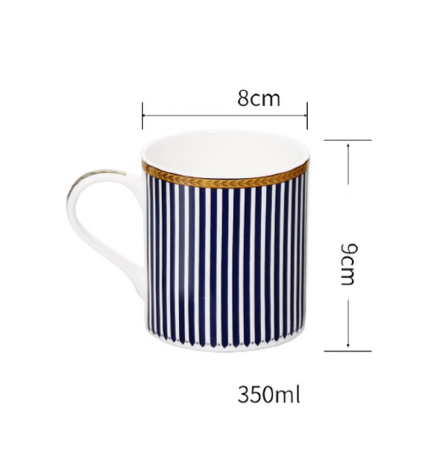 Ręcznie wykonany ceramiczny kubek do kawy niebieskie paski filiżanka do herbaty ceramika filiżanka do kawy owsiane mleko kubek prezent ślubny do biura i domu