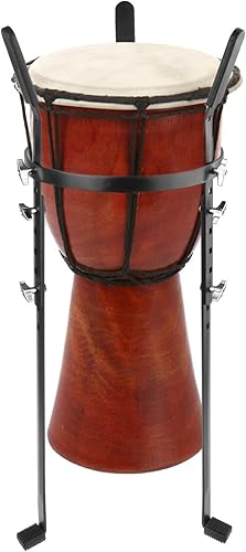 Miniatura 7 de Soporte de barril sentado africano Djembe Soporte de batería profesional resistente Soporte de cesta Soporte de hierro para instrumentos Soporte de
