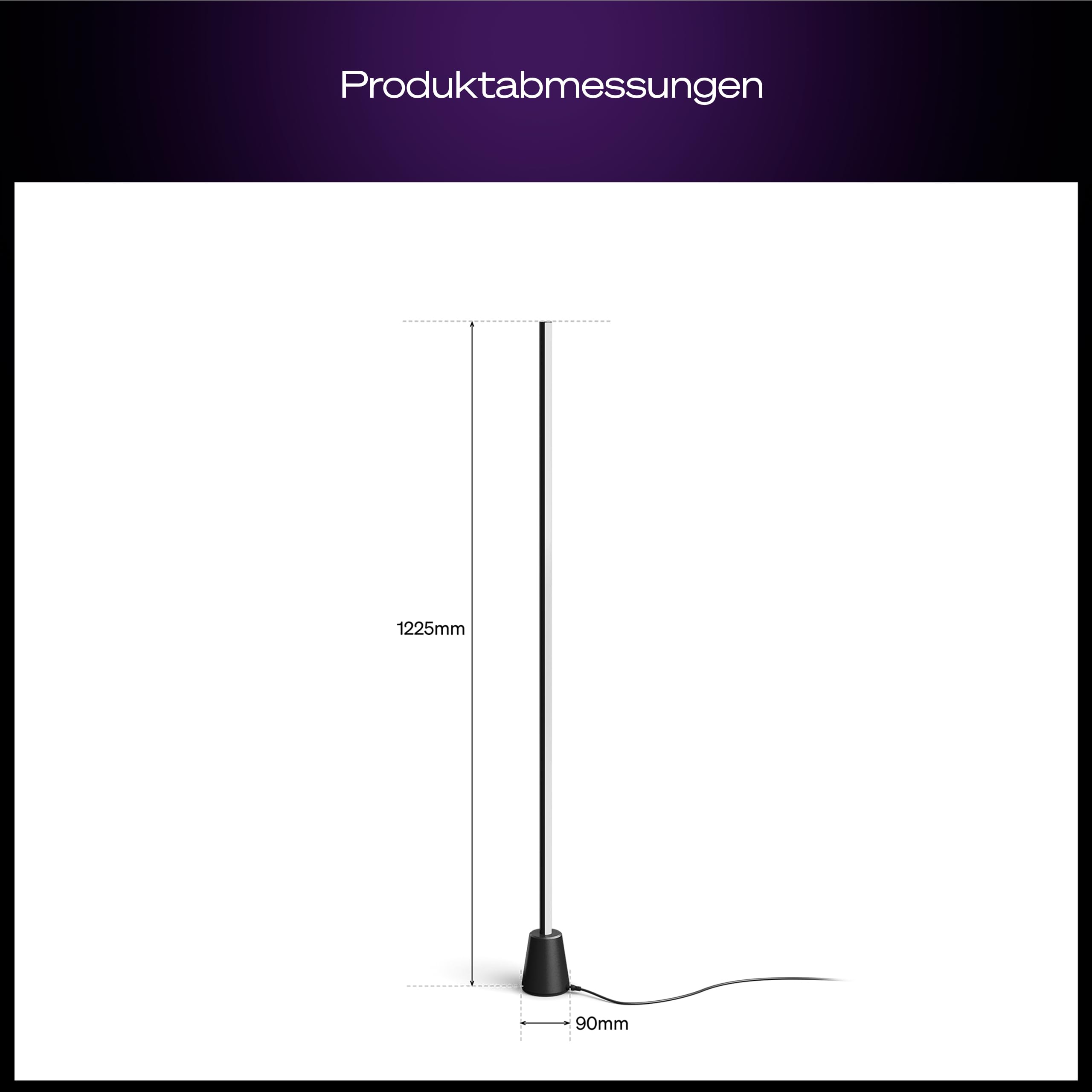 Philips Hue Play Stehleuchte RGBWWIC LED 122 cm Smart Lighting Alexa Google Home Apple Home