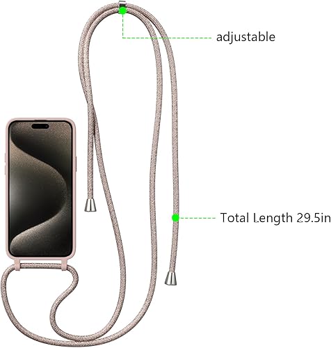 Miniatura 116 de ZTOFERA Funda para iPhone 13 Pro con correa, funda cruzada para teléfono con cordón ajustable para el cuello para el hombro, silicona suave a prueba