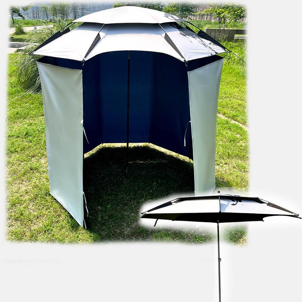 Ombrellone da spiaggia antivento portatile, parasole, riparo per la pesca, gazebo per patio, giardino, piscina, cortile