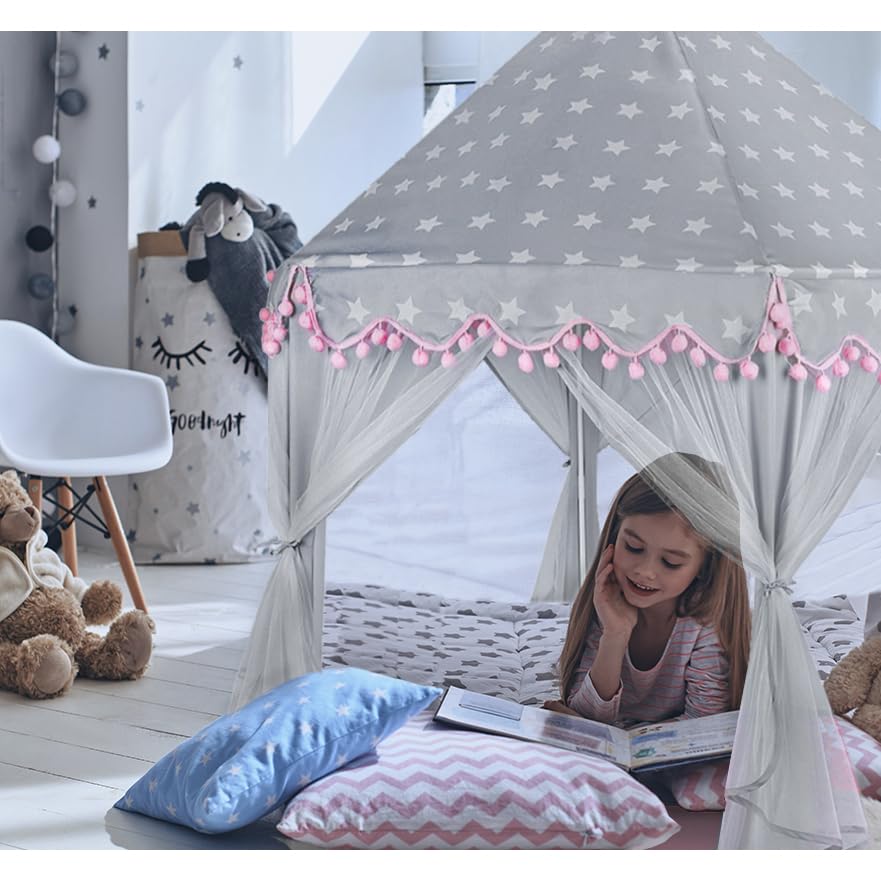 Tipi-tent voor kinderen | Groen speelhuis met safariprint | Indoorwigwam met neutrale tipi-print voor kinderspeelzone - België