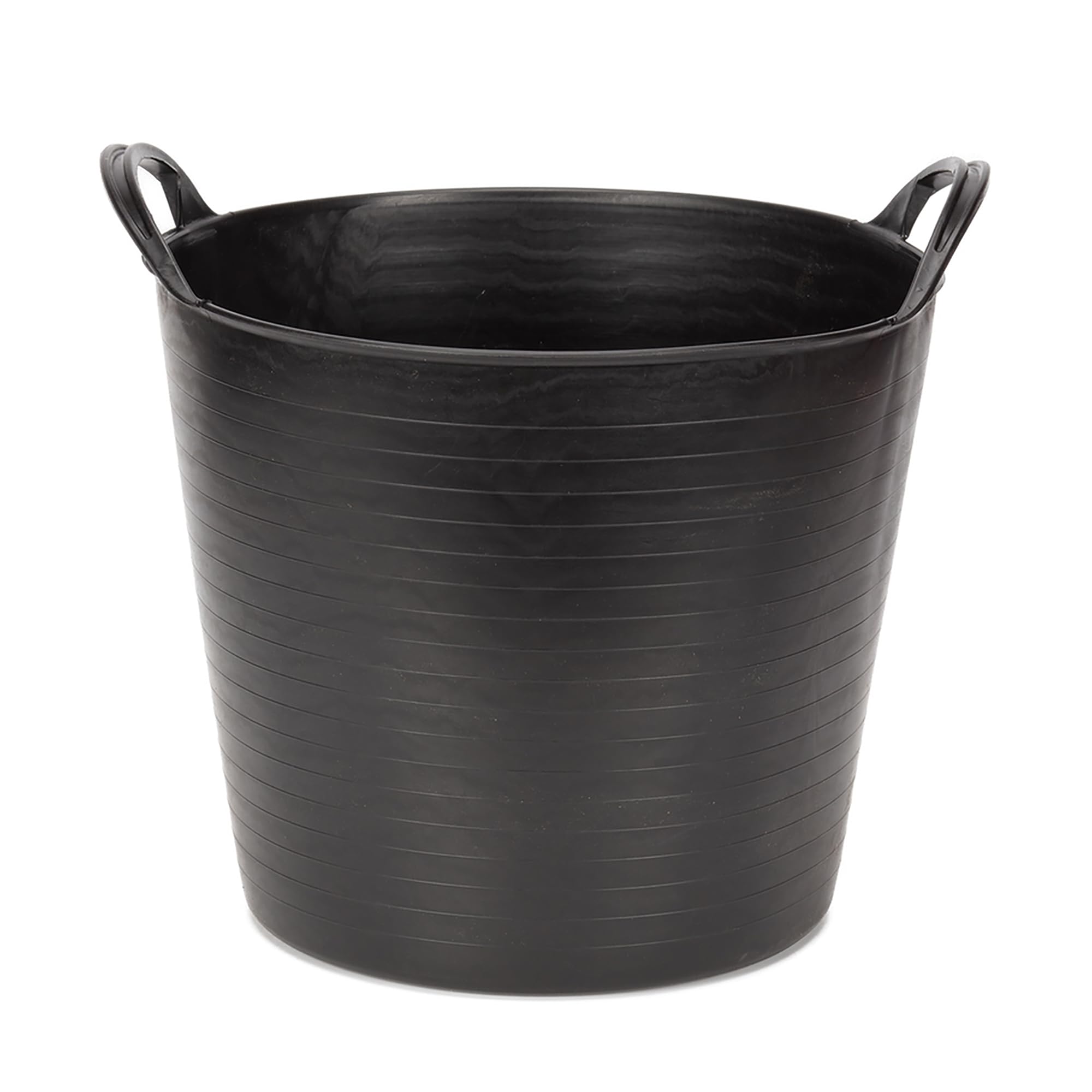 Amtech - Flexi Tub for Carrying Water, Soil, Bricks, Super Strong Reinforced Handles, Home DIY, Eco Friendly, Durable and Long Lasting, Heavy Duty, Cold Resistant (Black) (26L)