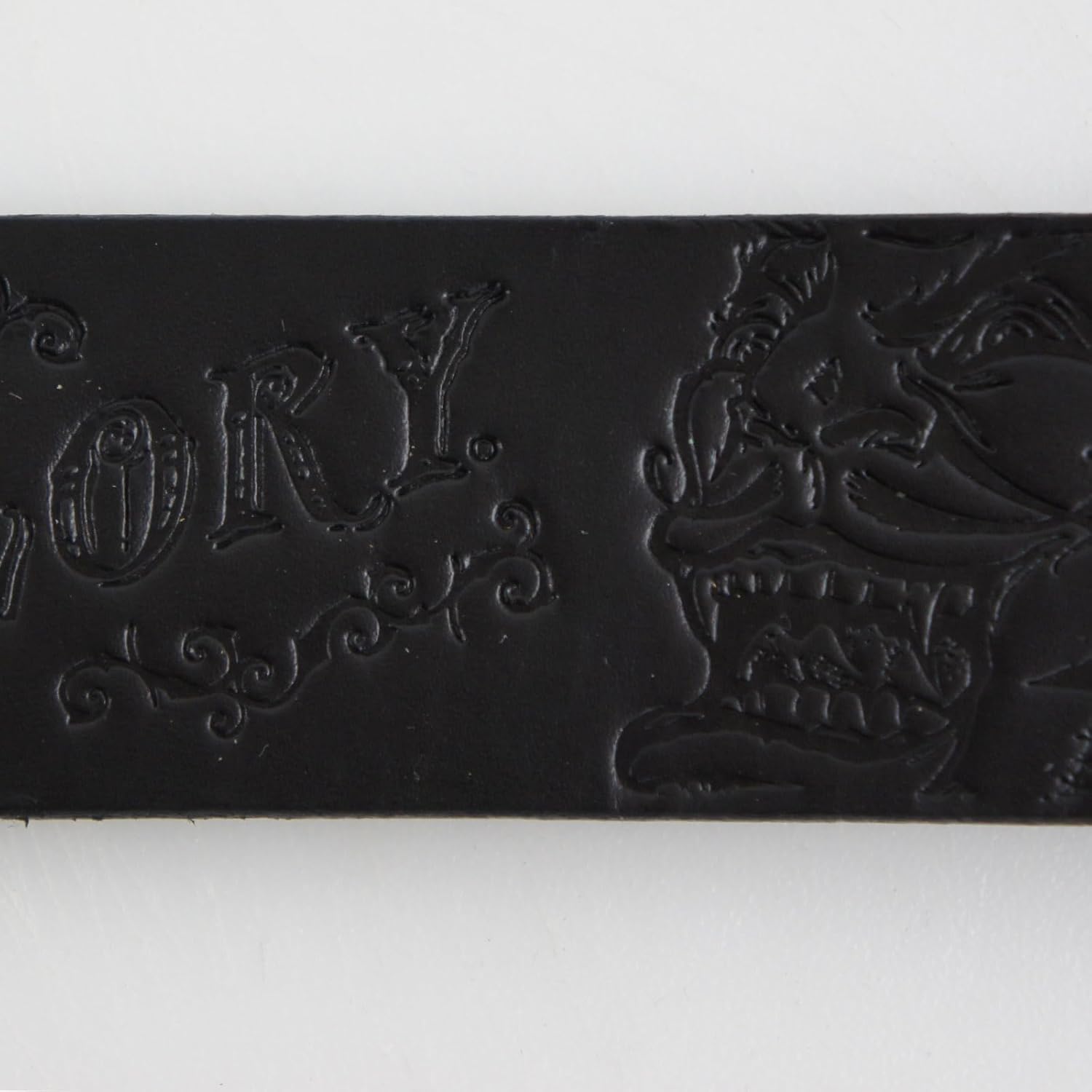 Lucky 13 Mens Grease Gas Glory Black Embossed Leather Belt XL