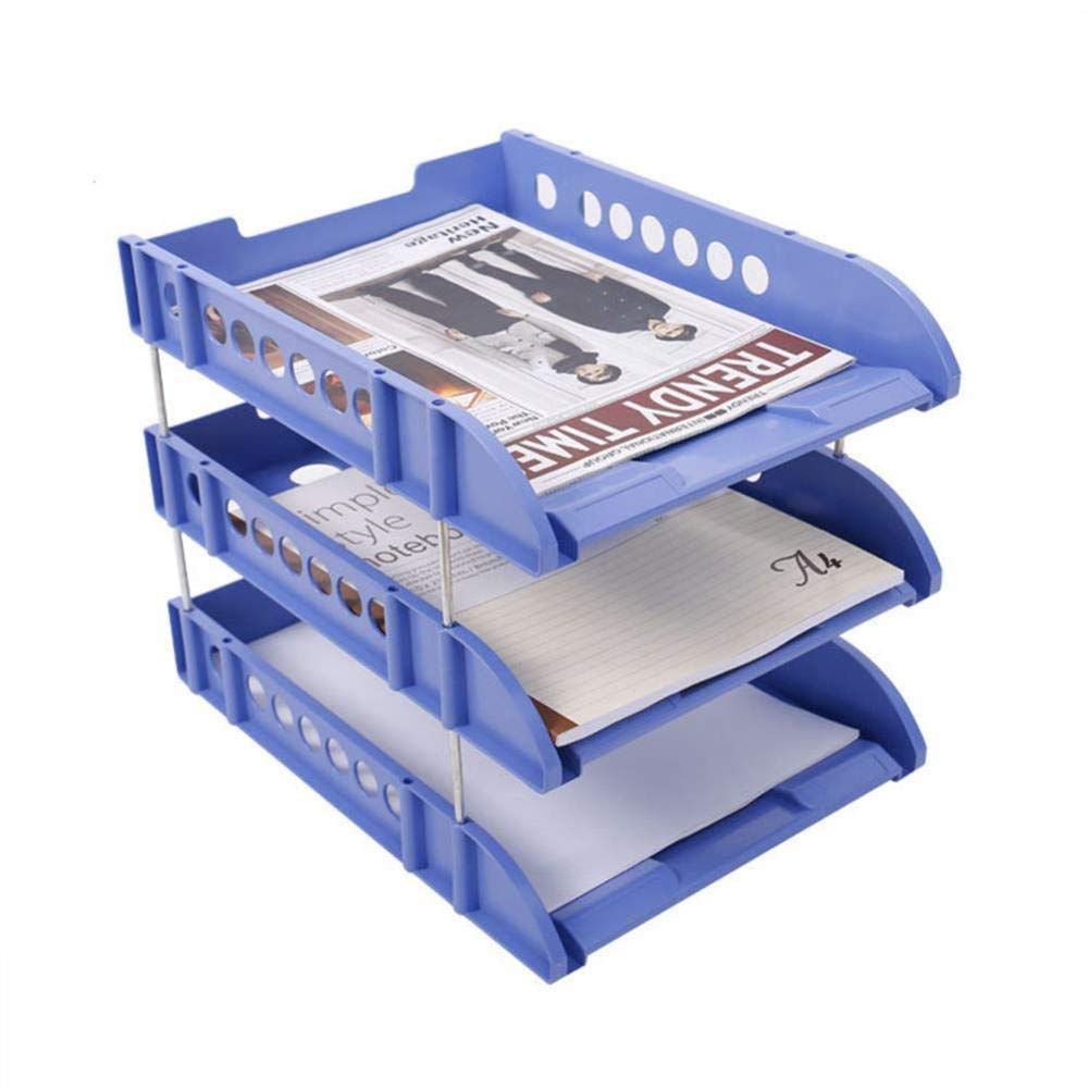 Portadocumenti, Portadocumenti/Portadocumenti, Organizer da scrivania in plastica, 3 vassoi Vassoi per Lettere Portadocumenti Vassoio Portadocumenti