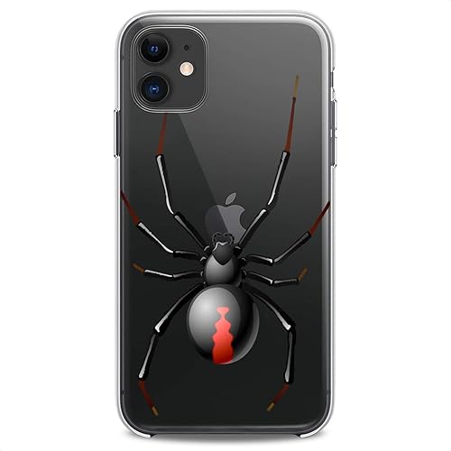 Miniatura 3 de Cavka Funda de TPU compatible con iPhone 14 Pro Max 13 12 Mini 11 Xs X 8 Plus Xr 7 SE Black Widow Cute Soft Men Design Spider Male Aracnoid Flexible