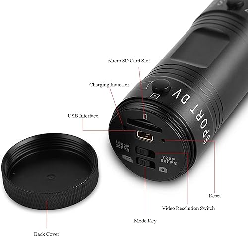 Miniatura 7 de Hilitand Cámara deportiva, 1080P Full Bike Car Camera con micrófono, mini cámara de video portátil, lente gran angular de 120 grados A+, mini