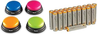 Learning Resources Answer Buzzers & Amazon Basics AAA Performance Alkaline Batteries [Pack of 20] - Packaging May Vary