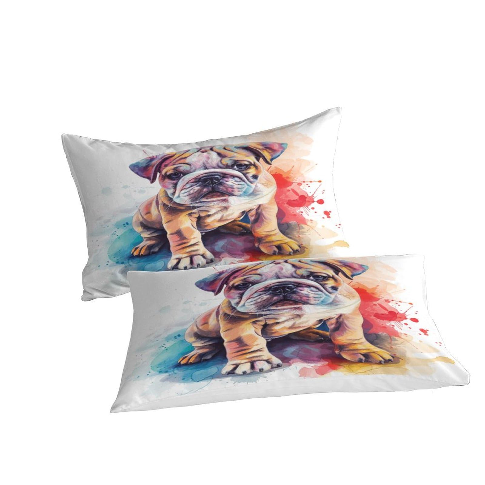 Stampato in 3D Bulldog francese Copertina Stampata Microfibra Disegnata Biancheria Da Letto Stile Morbido Con 2 Federe,Double（200x200cm）, Per Adolescenti E Adulti