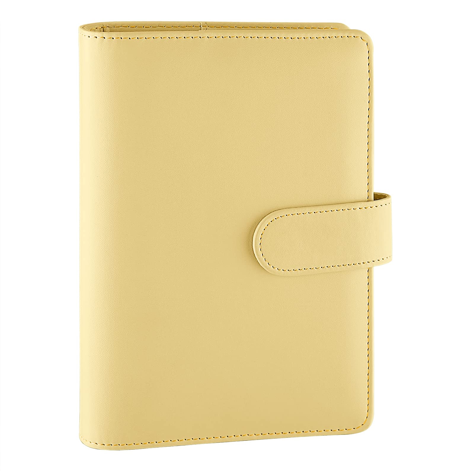 Antner A6 Binder 6 Ring Refillable Notebook Planner Cover for A6 Refill Paper, PU Leather Loose Leaf Personal Budget Planner Money Organizer Binder