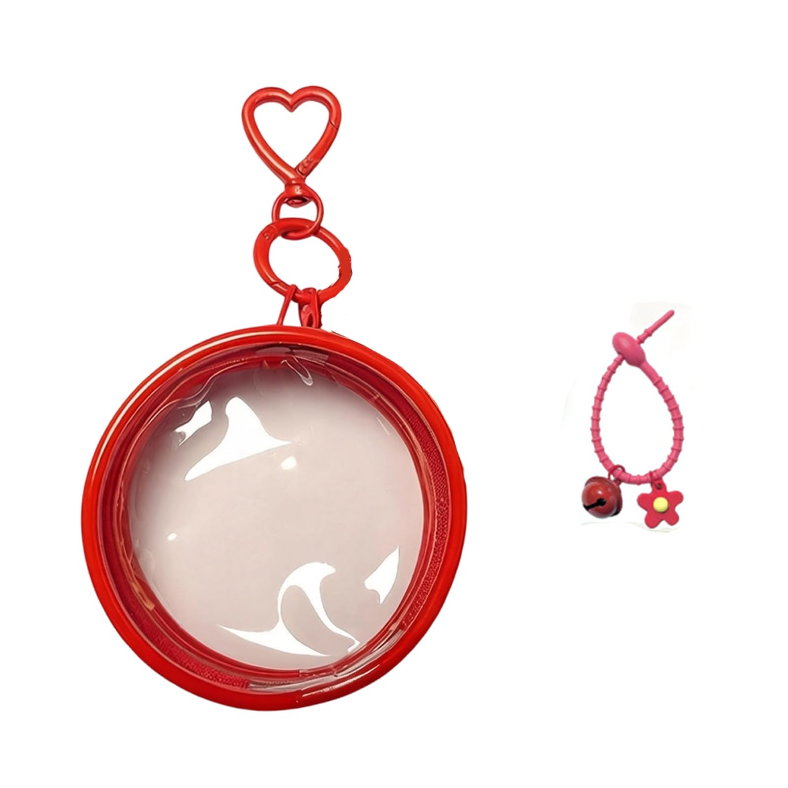 Our Fave Red Sparkling Fastener Enclosure For Electronic Badges And Doll Storage Made From Strong Pvc Compact Storage Case