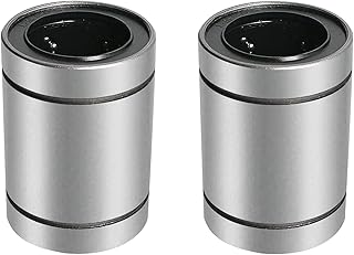 LM30UU Cylinder Linear Motion Ball Bearing, ID 30mm, OD 45mm Linear Ball Bearings Sae52100 Carbon Steel, 6 Rows of Steel Balls, Great for CNC, 3D Printer, Linear Rail Guide 2 PCS