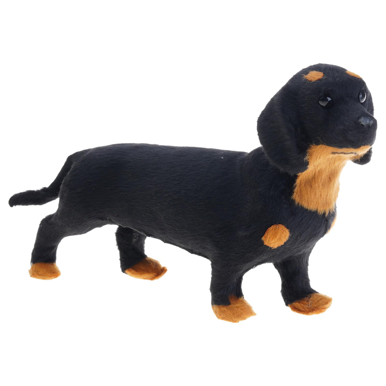 Msioytog Whimsicals Dachshund Plush Animal Statue for Bookshelf Decoration Nursery Theme Parties Dog Ornament Plush Dachshund Dog Home Decoration